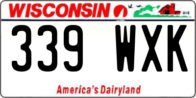 WI license plate 339WXK