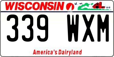 WI license plate 339WXM