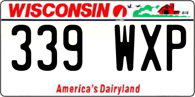 WI license plate 339WXP