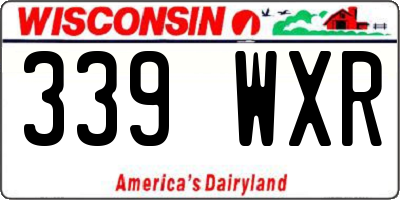 WI license plate 339WXR