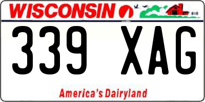 WI license plate 339XAG