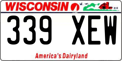 WI license plate 339XEW