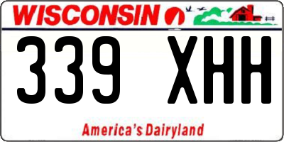 WI license plate 339XHH