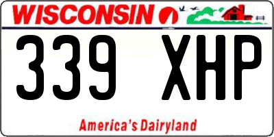 WI license plate 339XHP