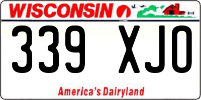 WI license plate 339XJO