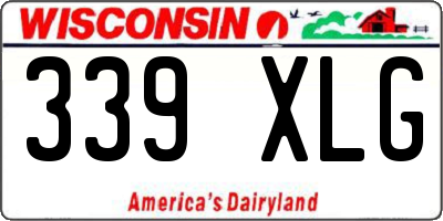 WI license plate 339XLG