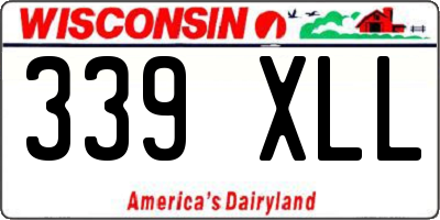 WI license plate 339XLL