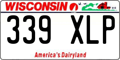 WI license plate 339XLP