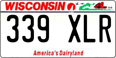 WI license plate 339XLR