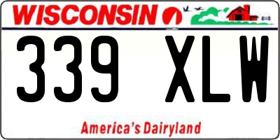 WI license plate 339XLW