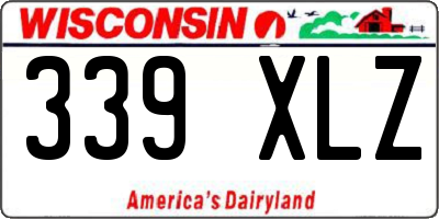 WI license plate 339XLZ