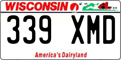 WI license plate 339XMD