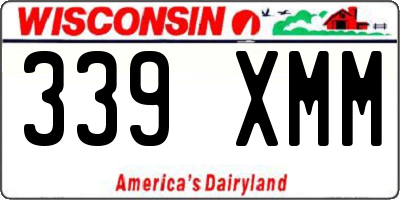 WI license plate 339XMM