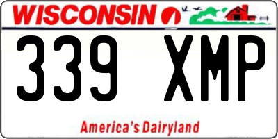 WI license plate 339XMP