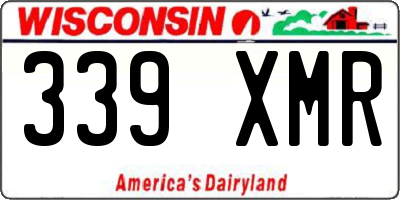 WI license plate 339XMR