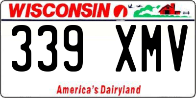 WI license plate 339XMV