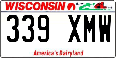WI license plate 339XMW
