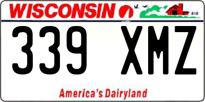 WI license plate 339XMZ