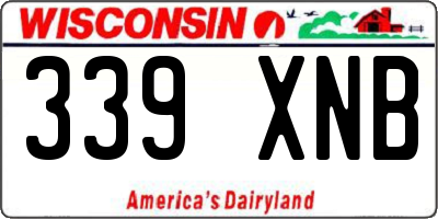 WI license plate 339XNB