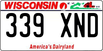 WI license plate 339XND