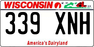 WI license plate 339XNH