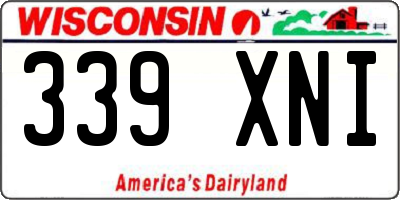 WI license plate 339XNI