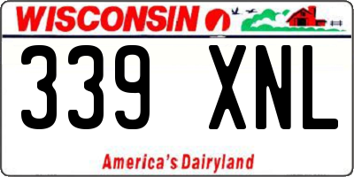 WI license plate 339XNL