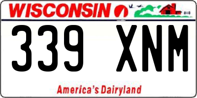WI license plate 339XNM