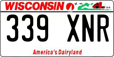 WI license plate 339XNR