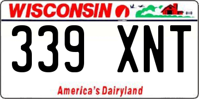 WI license plate 339XNT