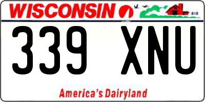 WI license plate 339XNU