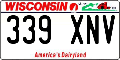 WI license plate 339XNV
