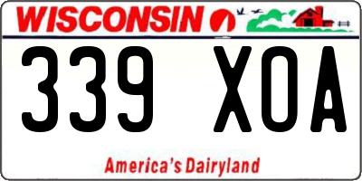 WI license plate 339XOA