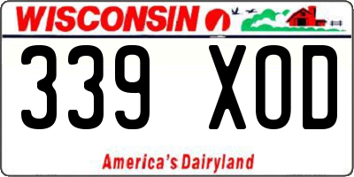 WI license plate 339XOD
