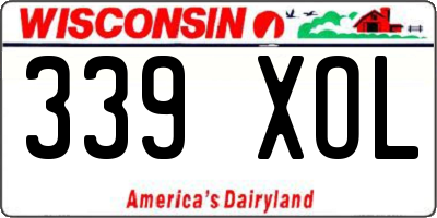 WI license plate 339XOL