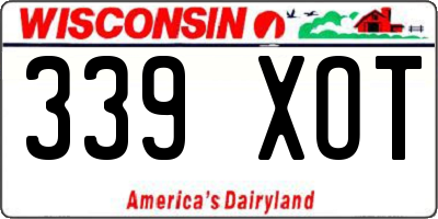WI license plate 339XOT