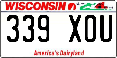 WI license plate 339XOU