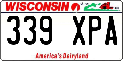 WI license plate 339XPA