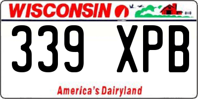WI license plate 339XPB