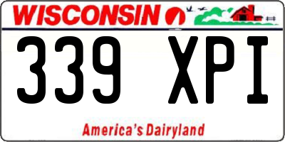 WI license plate 339XPI