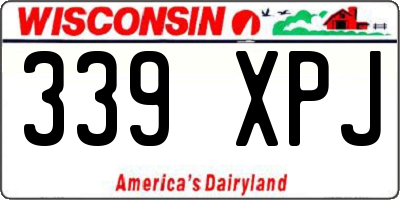 WI license plate 339XPJ