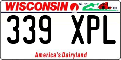 WI license plate 339XPL
