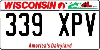 WI license plate 339XPV