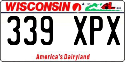 WI license plate 339XPX
