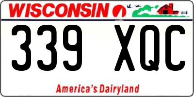 WI license plate 339XQC