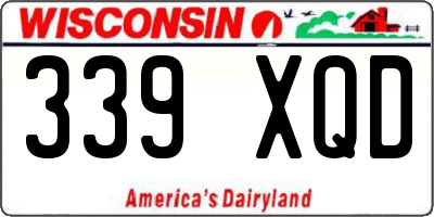 WI license plate 339XQD