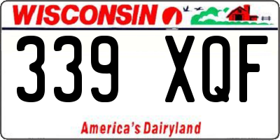 WI license plate 339XQF