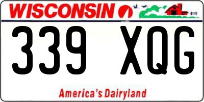 WI license plate 339XQG