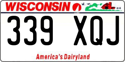 WI license plate 339XQJ