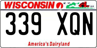 WI license plate 339XQN